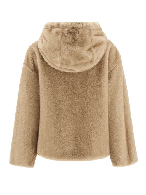 Bomber soft faux fur con cappuccio HERNO | GI000318D127391985