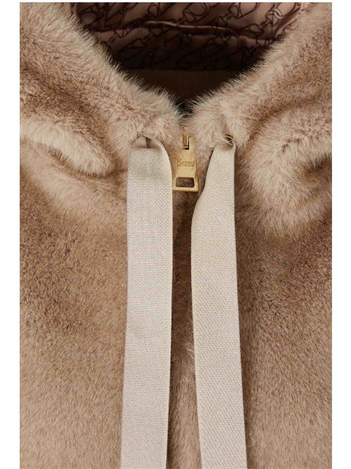 Bomber soft faux fur con cappuccio HERNO | GI000318D127391985