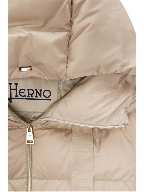 Piumino a-shape in satin con cappuccio HERNO | PI1304D12170Z1985