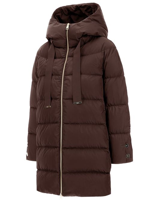 Piumino a-shape in satin con cappuccio HERNO | PI1304D12170Z8810
