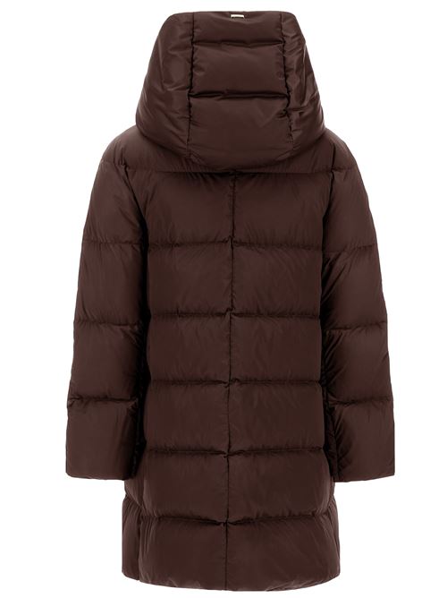 Piumino a-shape in satin con cappuccio HERNO | PI1304D12170Z8810