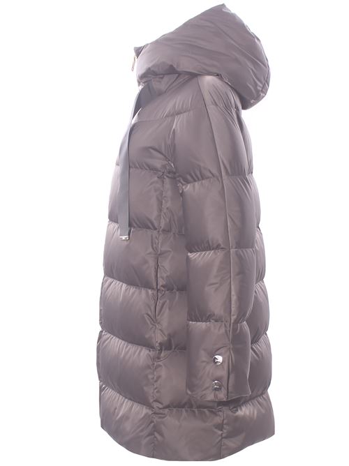 Piumino a-shape in satin con cappuccio HERNO | PI1304D12170Z9480