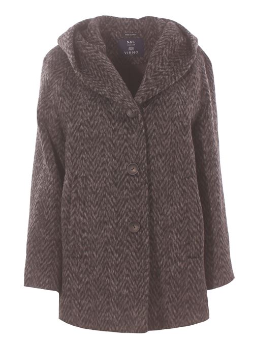 Giaccone spigato con cappuccio N&L | DS39WELKOM/8NERO