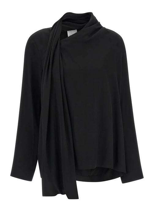 Blusa in viscosa diagonale con sciarpa NUDE | 1103W2625009
