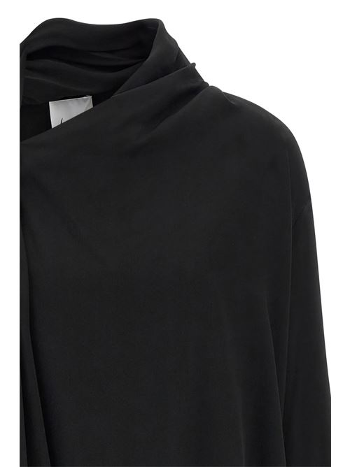 Blusa in viscosa diagonale con sciarpa NUDE | 1103W2625009