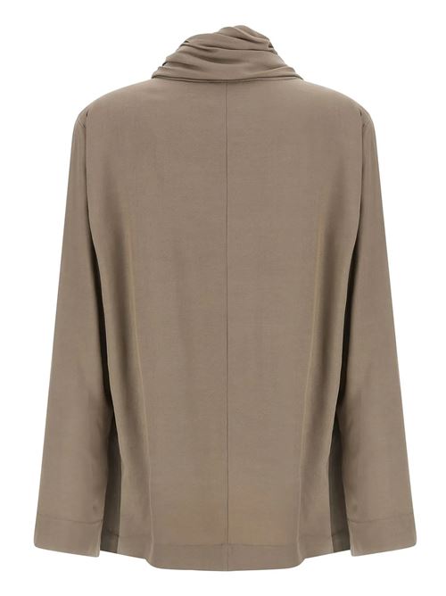 Blusa in viscosa diagonale con sciarpa NUDE | 1103W2625040