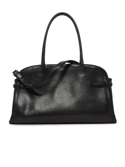 Borsa aura lagoon large a spalla in pelle con tracolla ORCIANI | B02201LAGOONNERO