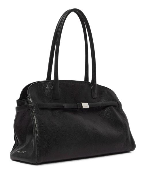 Borsa aura lagoon large a spalla in pelle con tracolla ORCIANI | B02201LAGOONNERO