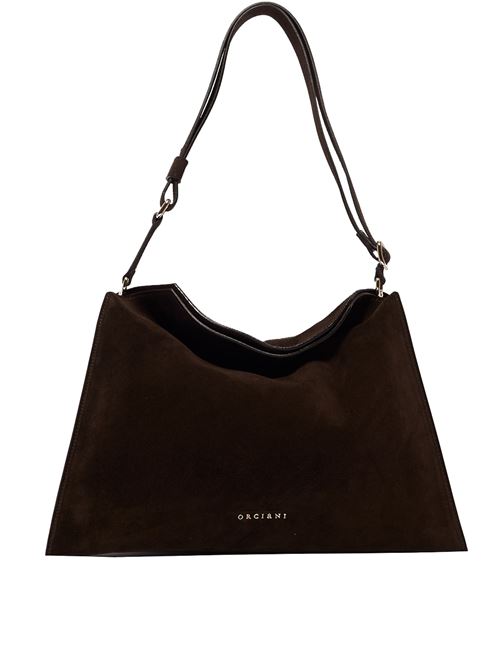 Borsa trinity peach oro midi a spalla in suede e cuoio ORCIANI | B02231PEACHOROTMORO