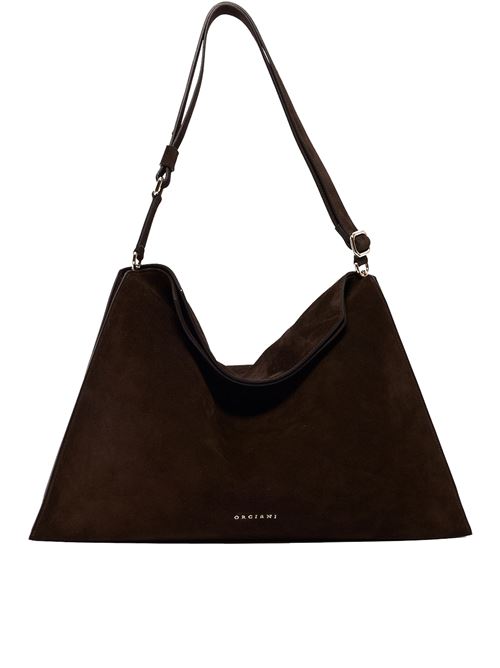Borsa trinity peach oro large a spalla in suede e cuoio ORCIANI | B02232PEACHOROTESTADIMORO