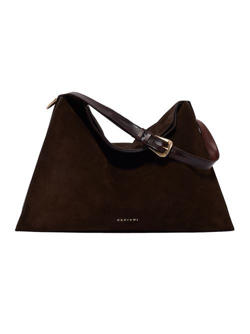 Borsa trinity peach oro large a spalla in suede e cuoio ORCIANI | B02232PEACHOROTESTADIMORO