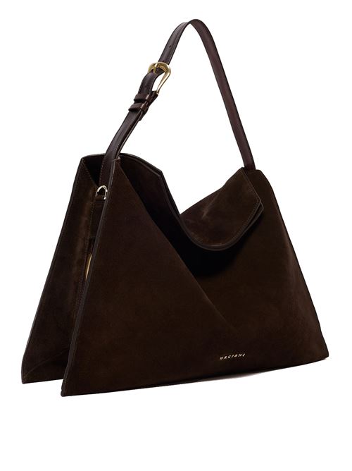 Borsa trinity peach oro large a spalla in suede e cuoio ORCIANI | B02232PEACHOROTESTADIMORO