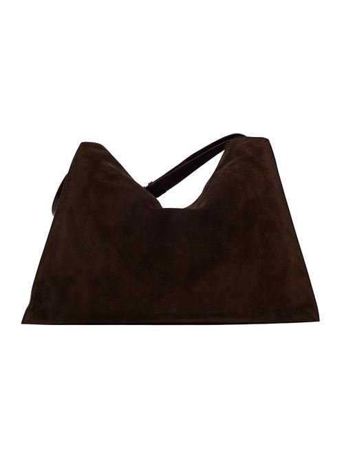 Borsa trinity peach oro large a spalla in suede e cuoio ORCIANI | B02232PEACHOROTESTADIMORO