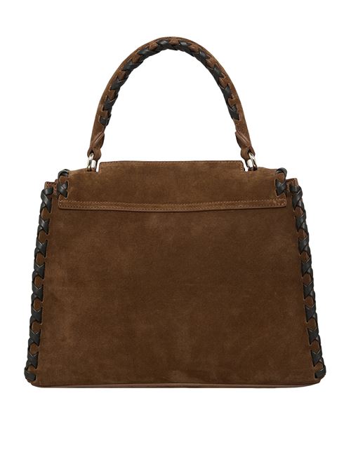 Borsa sveva soft media a spalla in suede con dettagli in pelle ORCIANI | BT2006PEACHCROSSTABACCO