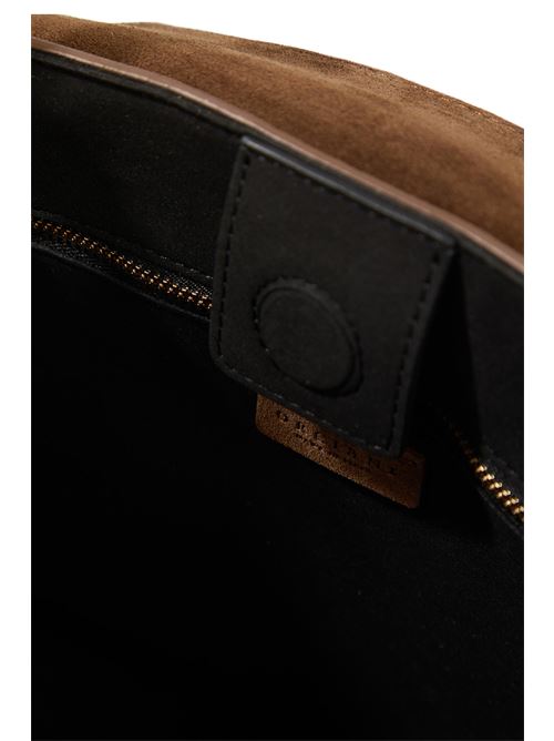 Borsa sveva soft media a spalla in suede con dettagli in pelle ORCIANI | BT2006PEACHCROSSTABACCO