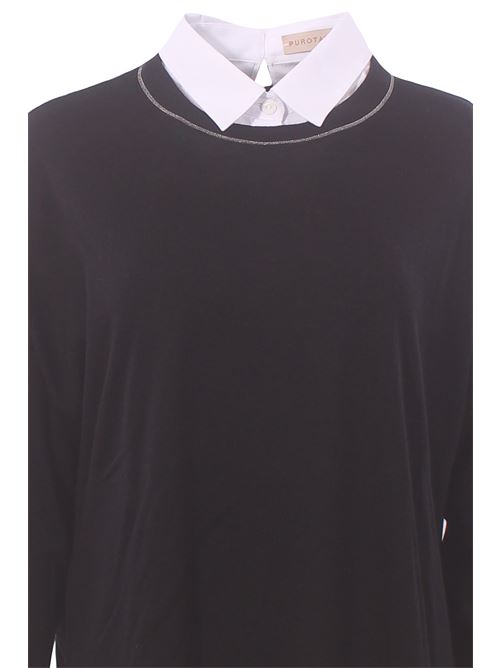 Girocollo camicia in seta e cashmere PUROTATTO | FW26070203876