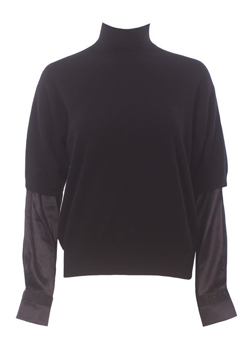 Collo alto in cashmere con maniche in seta PUROTATTO | FW260712105030