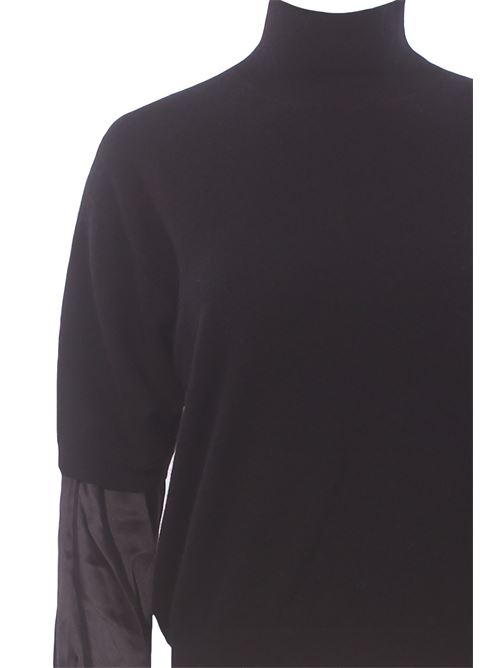 Collo alto in cashmere con maniche in seta PUROTATTO | FW260712105030