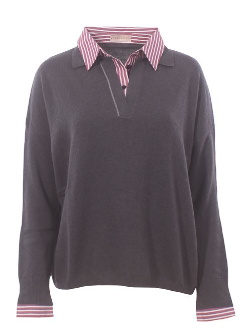 Polo camicia in cashmere PUROTATTO | FW260712181350