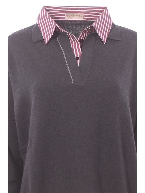 Polo camicia in cashmere PUROTATTO | FW260712181350