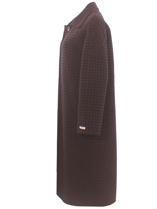 Cappotto lungo monopetto check VLAB | FW66251230