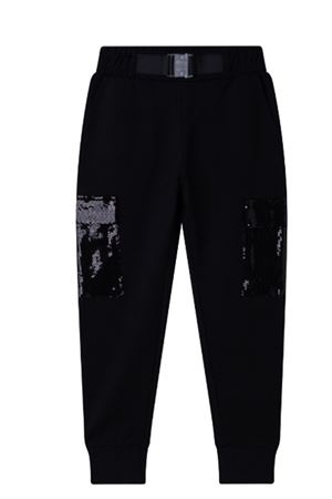 Pantalone in felpa con paillettes DKNY | Pantaloni | D34A7109B