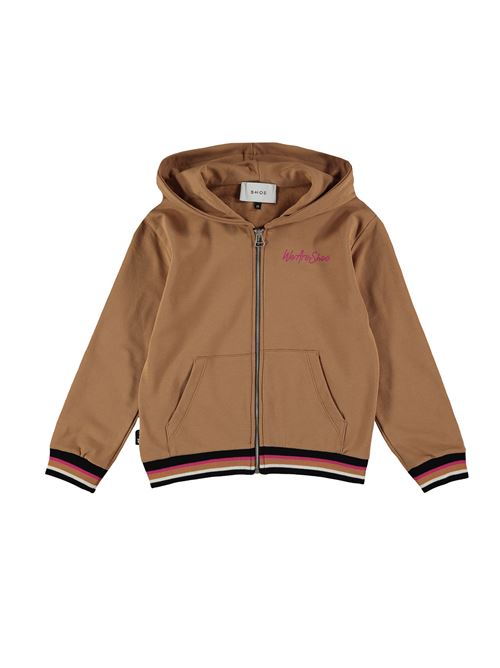 felpa full zip con cappuccio SHOE | ZYRA2858-MBISCUIT
