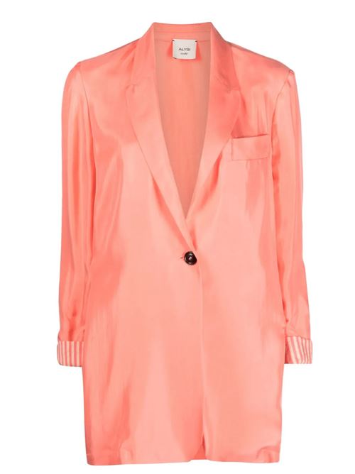 Giacca monopetto lunga in twill enzimato ALYSI | 103842P3234PEONY