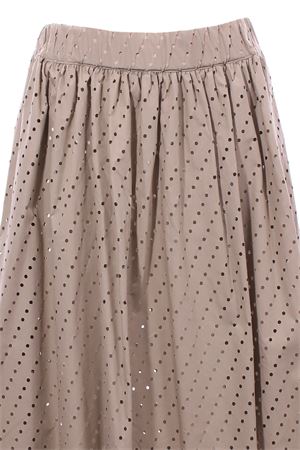 Gonna lounguette in cotone perforato NUDE | 1103571514
