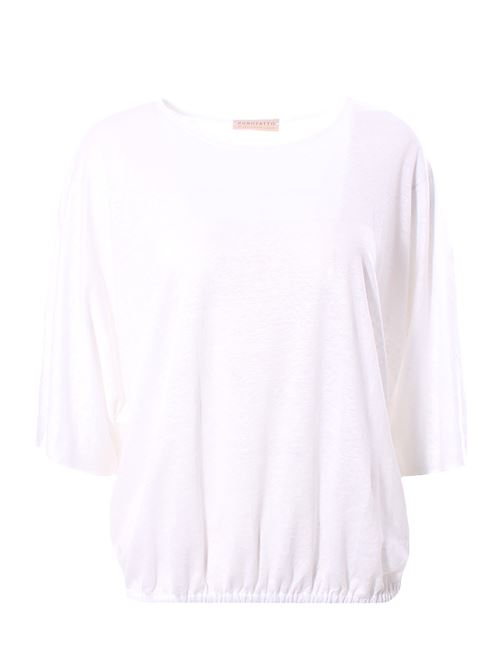 T-shirt in lino con elastico PUROTATTO | SS230191308001