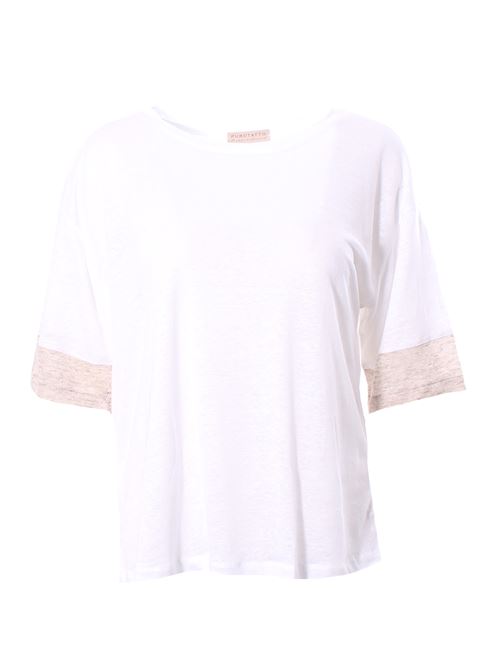 T-shirt in lino bicolore PUROTATTO | SS230191315123