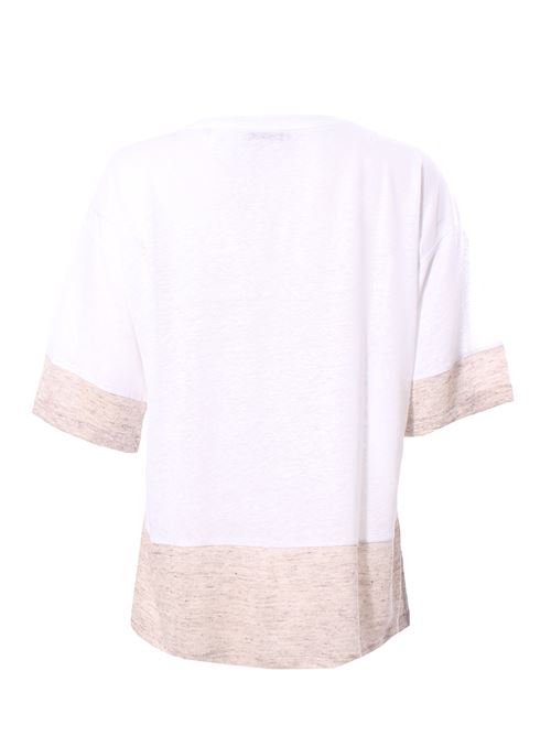 T-shirt in lino bicolore PUROTATTO | SS230191315123
