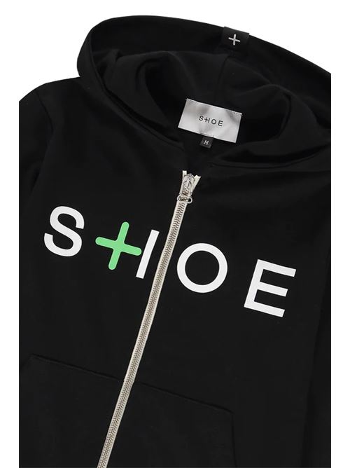 felpa full zip con cappuccio SHOE | ZANE2001-MBLACK