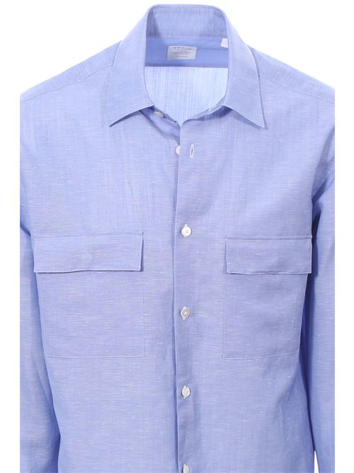 Camicia over in cotone e lino XACUS | 41104ML11003