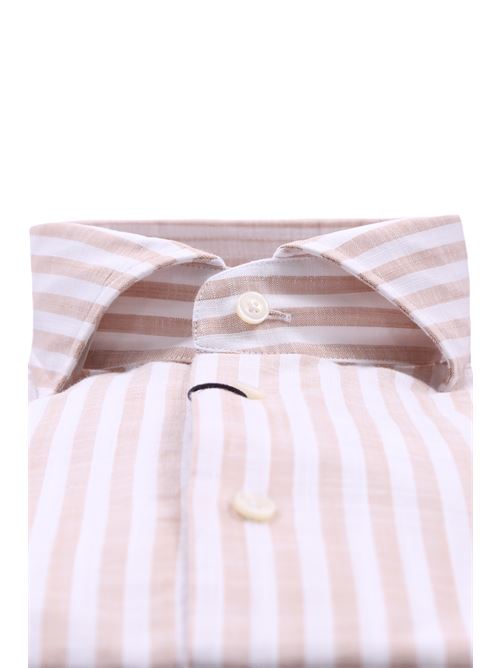 Camicia taylor a righe in cotone fiammato XACUS | 41237ML72102