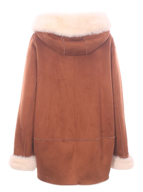 Giubbino reversibile effetto montone con cappuccio VLAB | FW4683534