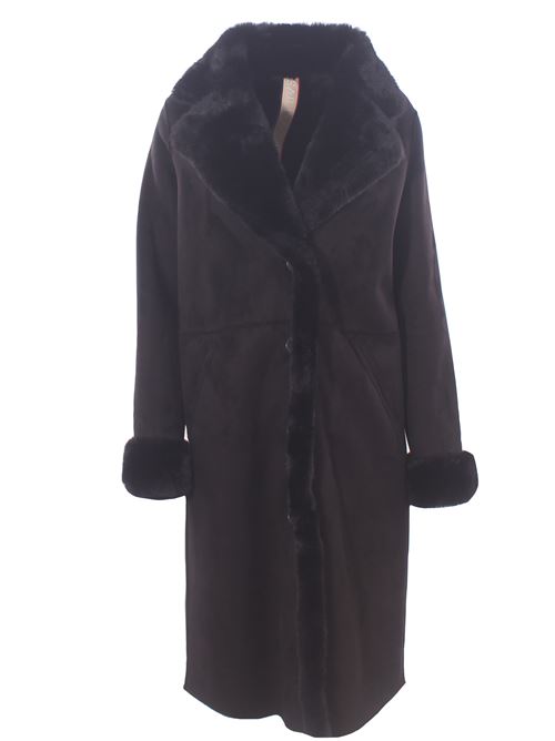 cappotto lungo effetto montone VLAB | FW468361
