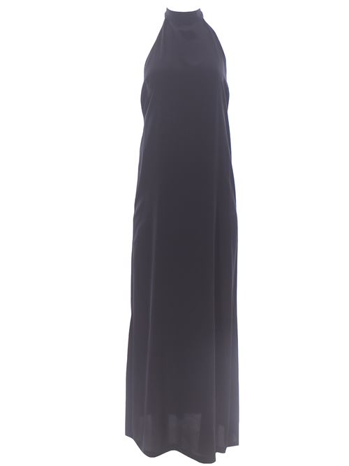 Abito lungo seta mano scollo americana ALYSI | 105341P5207NERO