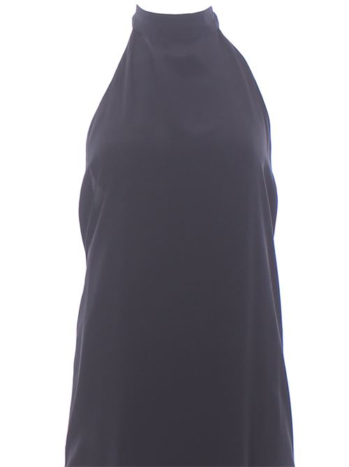 Abito lungo seta mano scollo americana ALYSI | 105341P5207NERO