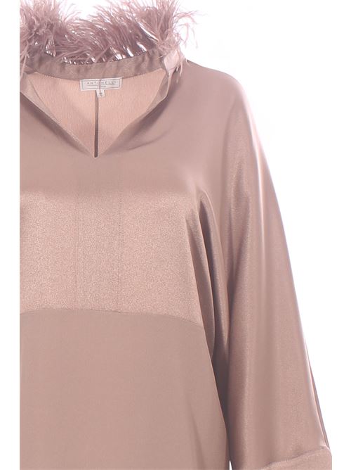 Blusa in seta con piume ANTONELLI | CORINTON1715T794C225