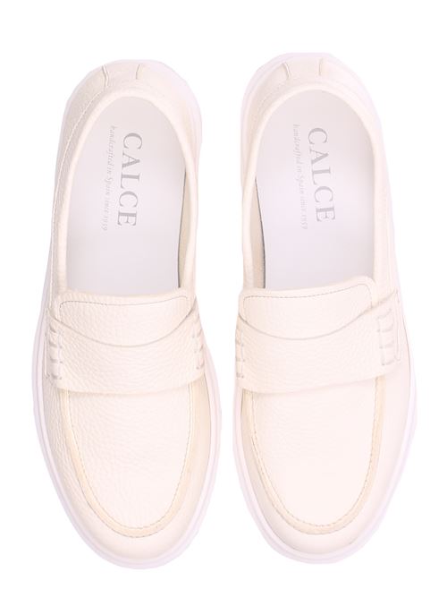 mocassini in pelle CALCE | X2227GRANELLOWHITE