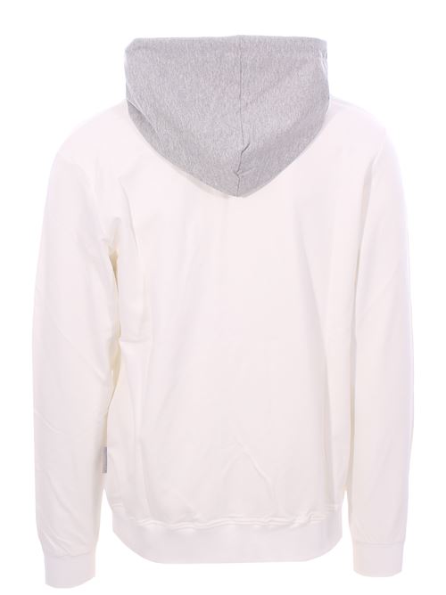 felpa cappuccio full zip bicolore DETWELVE | CU-127COMFORTPANNA/GREY