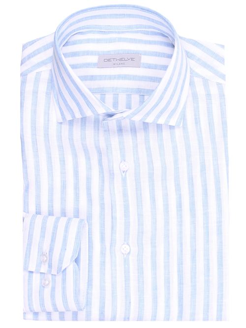 camicia in lino a righe DETWELVE | TW-307FORMENTERA-ST6106