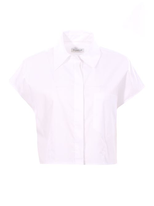 Camicia corta in cotone con ricami DONDUP | DC398DDPF0010RXXXW000