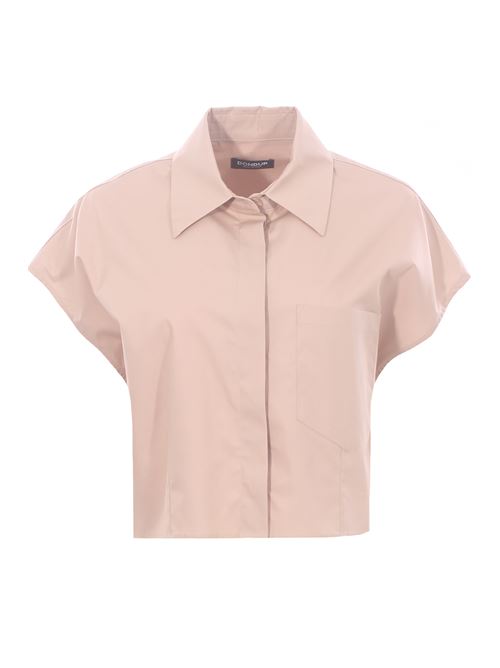 Camicia corta in cotone con ricami DONDUP | DC398DDPF0010RXXXW010