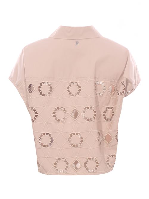 Camicia corta in cotone con ricami DONDUP | DC398DDPF0010RXXXW010
