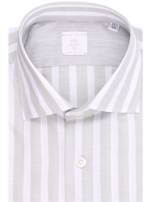 camicia in cotone e lino a righe ELEVENTY | K75CAMH03-TES0K15607-01