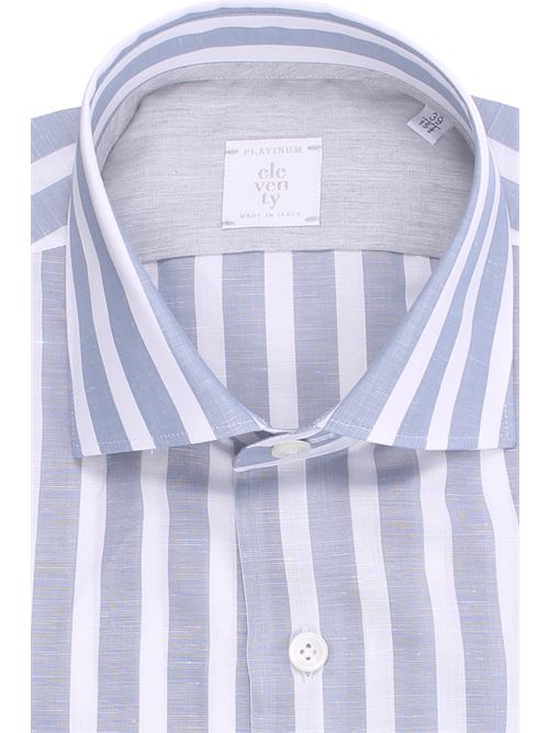 camicia in cotone e lino a righe ELEVENTY | K75CAMH03-TES0K15608-01