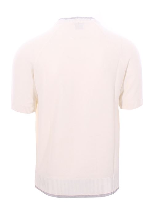 maglia effetto doppio capo in cotone nido d'ape ELEVENTY | K76MAGK59-MAG0K025011302