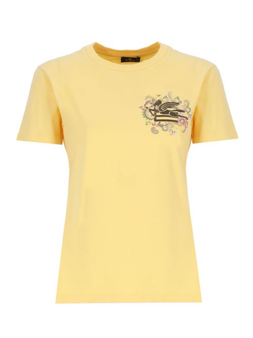 T-shirt con pegaso e monogram ricamati ETRO | WRMA0006AK788Y0488